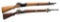 2 MAS MODEL 1936 BOLT ACTION RIFLES.