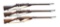 3 BERTHIER BOLT ACTION RIFLES.