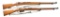 2 LOEWE BOLT ACTION RIFLES.
