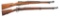 2 CALIBER 7X57MM BOLT ACTION RIFLES.