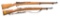 2 BOLT ACTION MILITARY RIFLES.