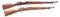2 SWEDISH MAUSER MILITARY BOLT ACTION RIFLES.