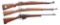 3 MILITARY BOLT ACTION RIFLES.