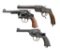 1 NON-GUN FLARE PISTOL & 2 CURIO REVOLVERS.