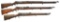3 STEYR KROPATSCHEK 1886 BOLT ACTION RIFLES.