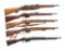5 STEYR BOLT ACTION RIFLES.