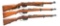 3 STEYR 1895 BOLT ACTION CARBINES.