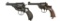2 CUTAWAY REVOLVERS, WEBLEY & ENFIELD.