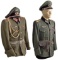 2 WWII GERMAN ARMY OFFICERS UNIFORMS & CAPS.