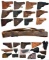 24 ASSORTED HOLSTERS; MOSTLY MILITARY.