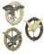 3 WWII GERMAN LUFTWAFFE BADGES.