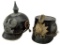 8 PIECES OF GERMAN HEADGEAR.