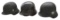 3 WWII GERMAN HELMETS.