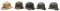 5 WWII GERMAN HELMETS.