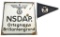 WWII GERMAN PORCELAIN SIGN & PENNANT.