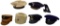 6 WWII GERMAN CAPS.