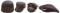 4 PIECES OF WWII GERMAN HEADGEAR.