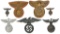 7 WWII GERMAN DECORATIVE WALL & DESK EAGLES.