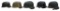 5 WWII & LATER GERMAN STYLE MILITARY HELMETS.