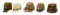 5 WWII JAPANESE MILITARY FIELD CAPS.