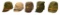 5 WWII JAPANESE MILITARY FIELD CAPS.