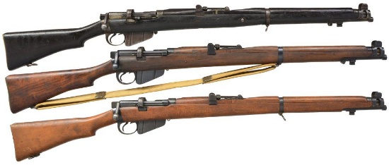 3 NO. 1 MK III BOLT ACTION RIFLES.