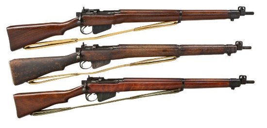 3 NO. 4 MK I* BOLT ACTION RIFLES.