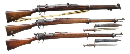 3 CURIO BOLT ACTION RIFLES. ISHAPORE, LSA & BSA.