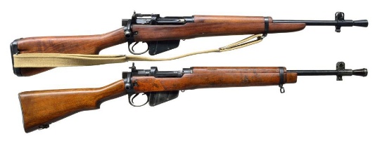 2 BRITISH BOLT ACTION RIFLES.