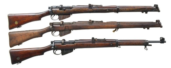 3 BRITISH BOLT ACTION RIFLES.