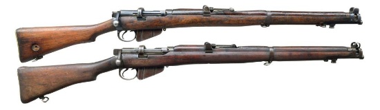 2 SMLE SHTLE NO. III* BOLT ACTION RIFLES.