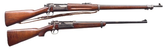 2 SPRINGFIELD MODEL1898 KRAG BOLT ACTION RIFLES.