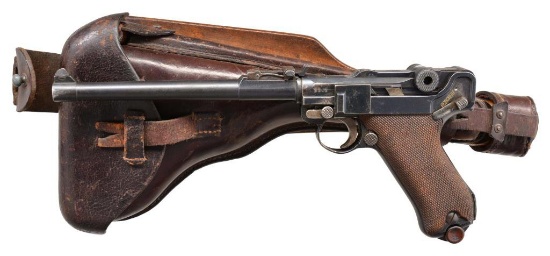 DWM 1914 ARTILLERY LUGER SEMI AUTO PISTOL RIG.