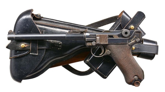DWM 1914 ARTILLERY SEMI AUTO PISTOL RIG.