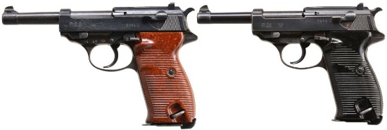 2 MAUSER & SPREEWERK P.38 SEMI AUTO PISTOLS.
