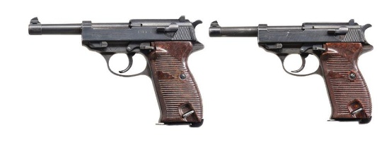 2 P38 SEMI AUTO PISTOLS. MAUSER & WALTHER.