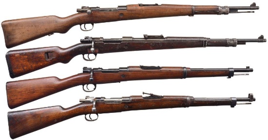 4 EUROPEAN BOLT ACTION MILITARY RIFLES