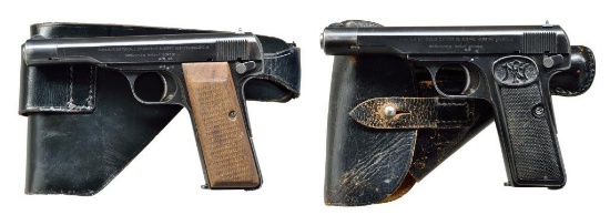 2 FABRIQUE NATIONALE 1922 SEMI AUTO PISTOLS.