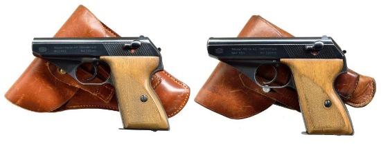 2 MAUSER MODEL HSc SEMI AUTO PISTOLS.