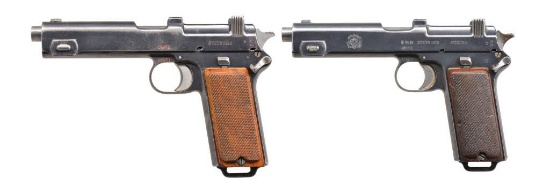 2 STEYR HAHN 1911 SEMI AUTO PISTOLS.