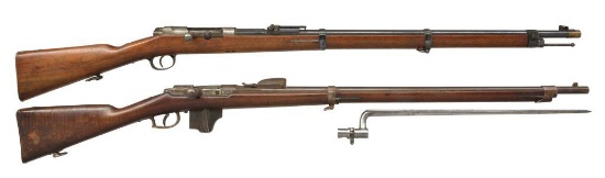 2 ANTIQUE BOLT ACTION RIFLES.