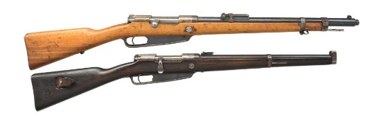 2 GEW 88 BOLT ACTION CARBINES.