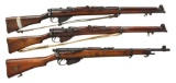 3 ANTIQUE ENGLISH BOLT ACTION RIFLES.