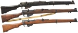3 NO. 1 MK III BOLT ACTION RIFLES.