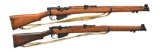 2 NO 1 MK III LEE ENFIELD BOLT ACTION RIFLES.