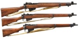 3 NO. 4 BOLT ACTION RIFLES.