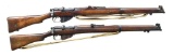 2 BRITISH SMLE BOLT ACTION RIFLES.