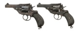 2 WEBLEY MARK I SERVICE REVOLVERS.