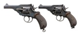 2 WEBLEY MARK I SERVICE REVOLVERS.