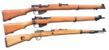 3 BOLT ACTION MILITARY RIFLES.